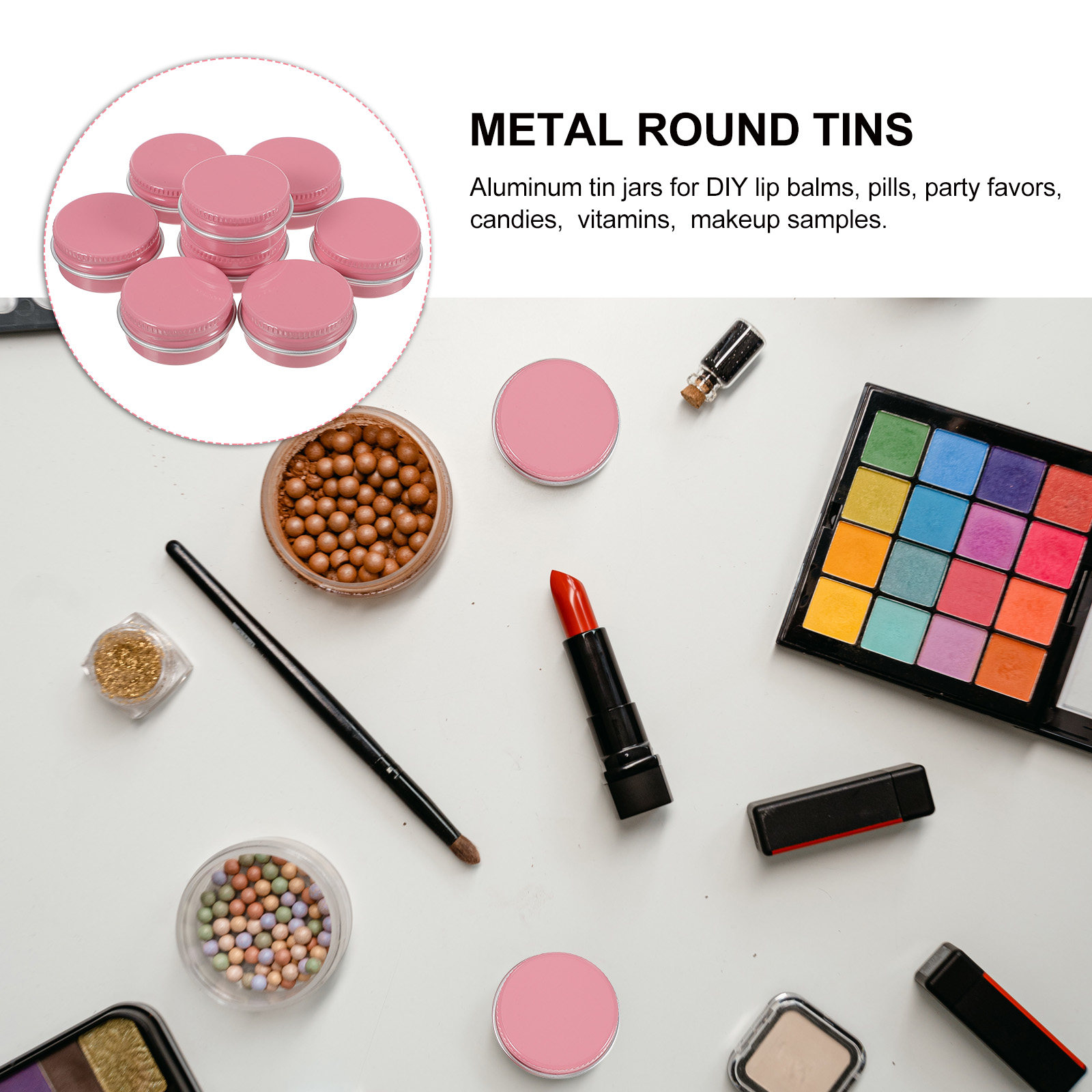 8Pcs Round Aluminum Tin Jars E - Lip Balm review and price