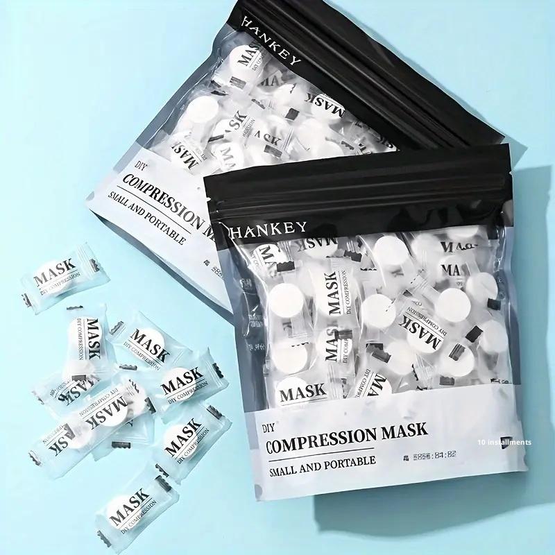 **100PCS Disposable Compressed - Face Mask Skincare review and price